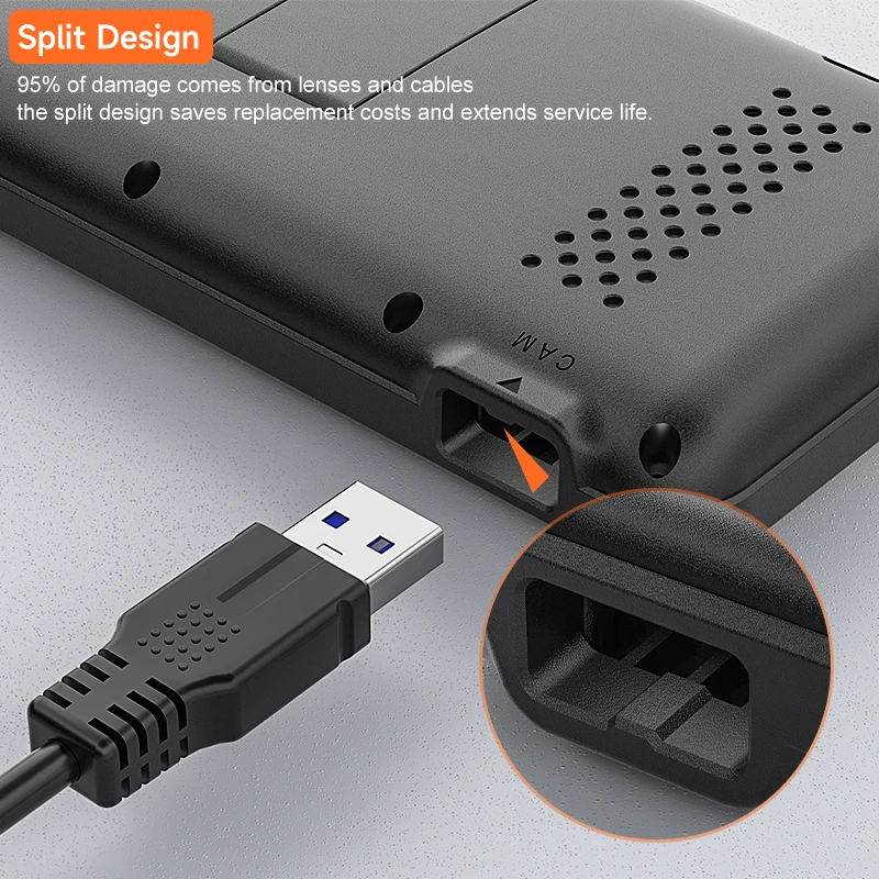 Industrial Endoscope 4.5'' Screen Video Autofocus Camera HD1080P Single Dual Triple Lens Waterproof USB Car Inspection Borescope image 6