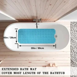 Bathtub Bath Mat PVC Large Bathtub Safety Shower Non-slip Bath Mats With Suction Cups Floor Mat bathroom set 40x100cm Mat 1PC