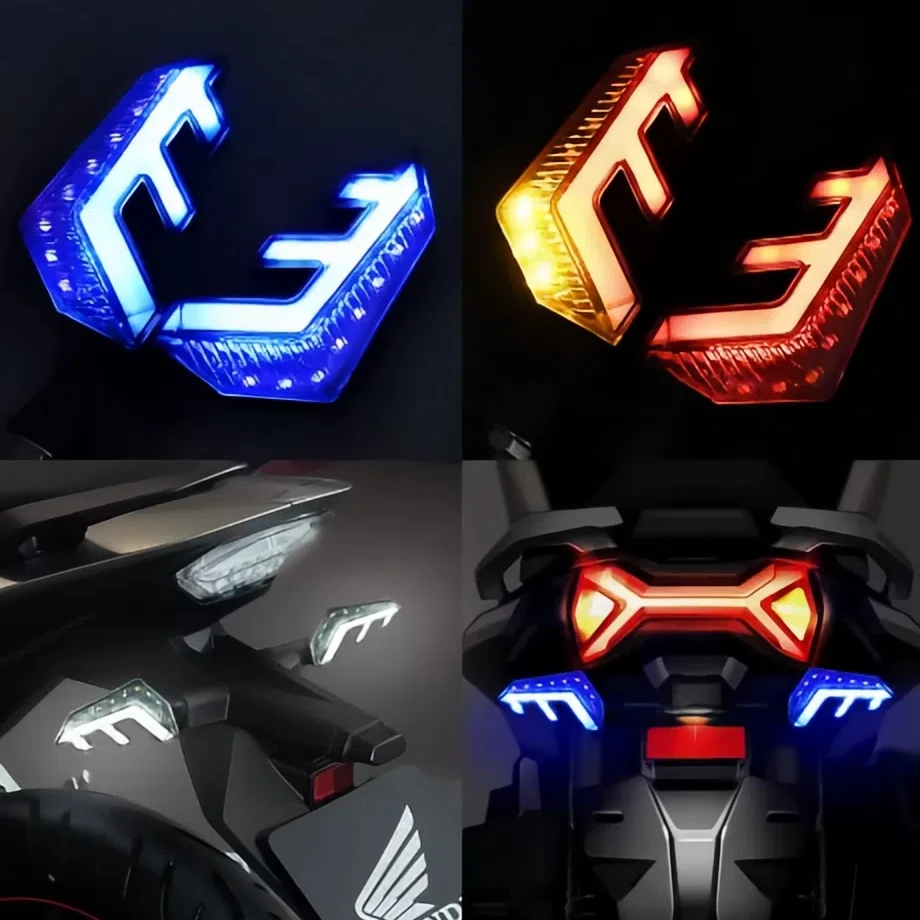 Motorcycle Hight Light Smoke Tinted Turn Signal Lamp White/Red/Blue Signal Light