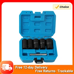 6pcs Lug Nut Remover Kit Broken Nuts Removal Tool Set Broken Nut Bolt Extractor Rust Damaged Stuck Nut Bolts Extractor with box