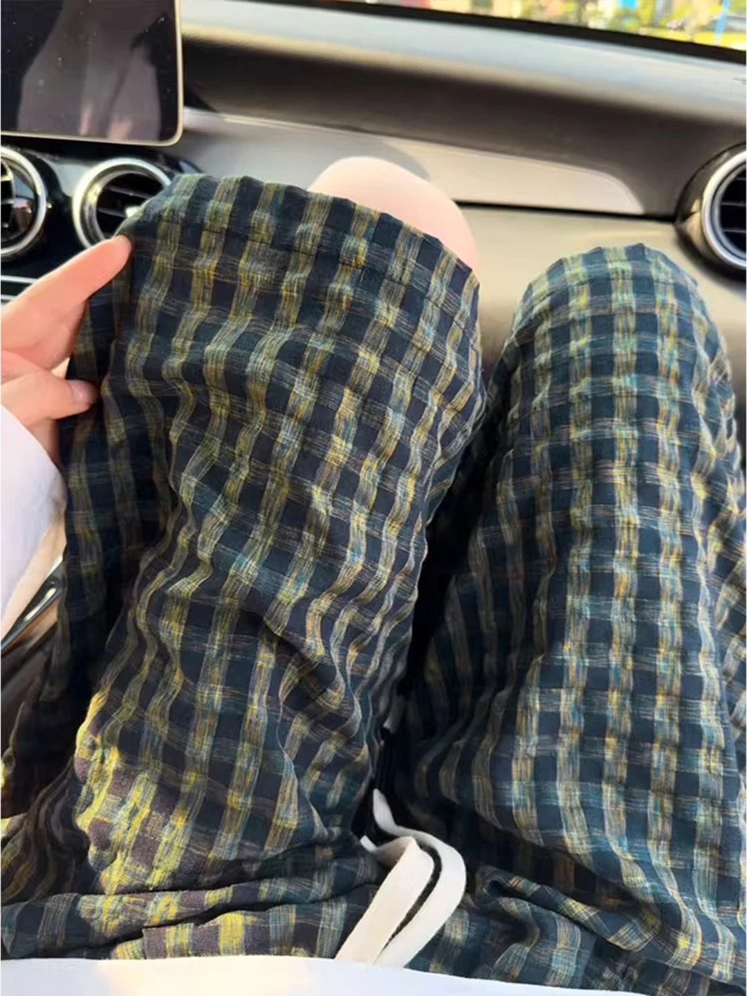 

Casual Bubble Texture Men's ort Pants Summer Thin Ice Silk Qui Dry American Sports Beach Five-Quarter Length Trousers