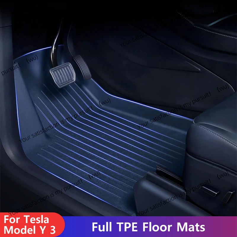 For 2021 to 2024 Tesla Model Y 3 left rudder all-weather floor mats, car interior accessories