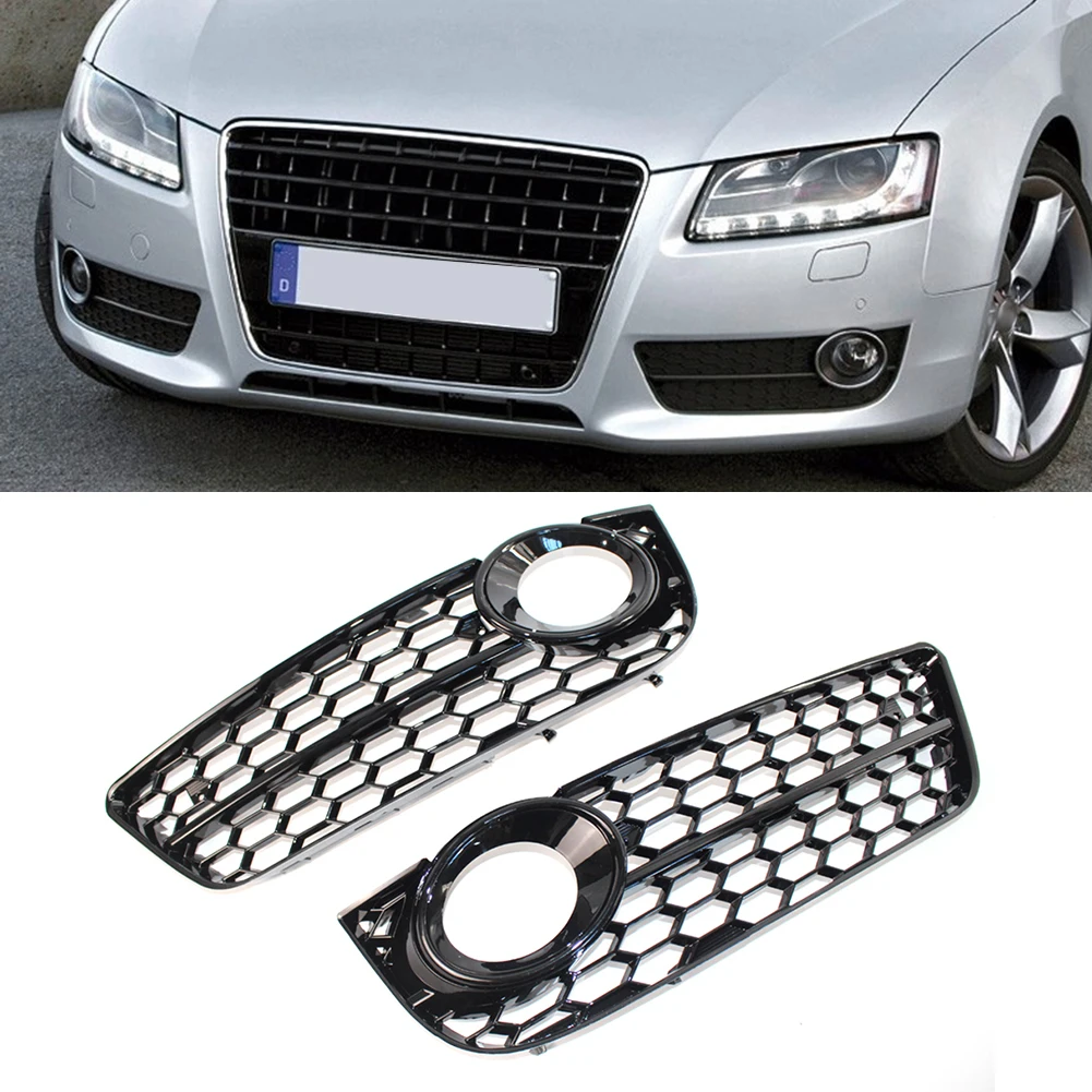 Front Bumper Honeycomb Mesh Grill 8T0807682 8T0807681 Car Front Bumper Grille for Audi A5 Coupe/Sportback 2008 2009 2010 2011