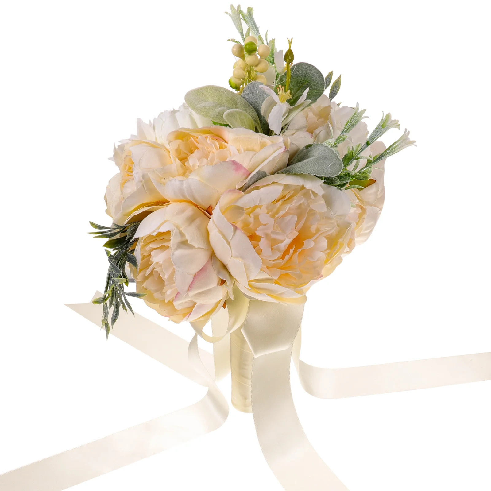

Silk Ribbon Bridal Bouquet Wedding Decor Faux Flowers Bride Bridal Bouquets For Bride Bridesmaid Home Table Centerpiece