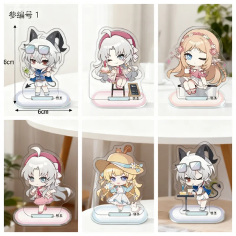 Anime Wuthering Waves Game Desktop Ornaments Q-style Cake Topper Animation Peripheral Acrylic Stand Model Plate Holiday Gift10CM