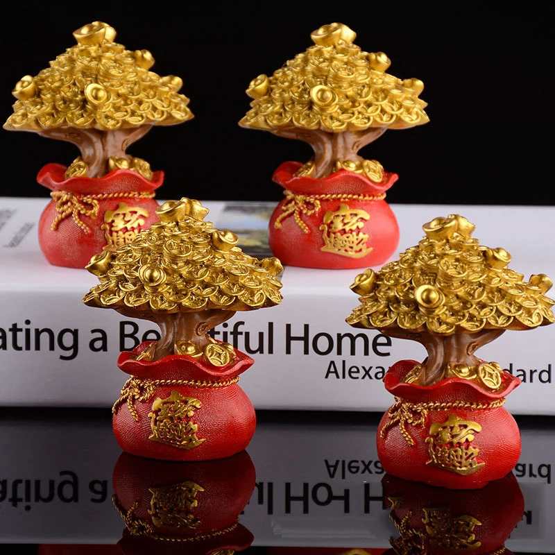 

Feng Shui Money Tree Lucky Wealth Birthday Baking Cake Dress Up Decorating for Car Home TV Cabinet Decoration Crafts Figurines