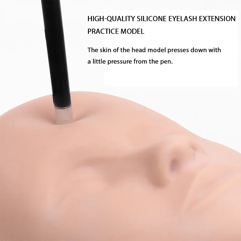 Mannequin Heads Eyelash Extension Practice Makeup Eyelashes Extension Practice Model Training With Eye Pads False Eyelash Tool