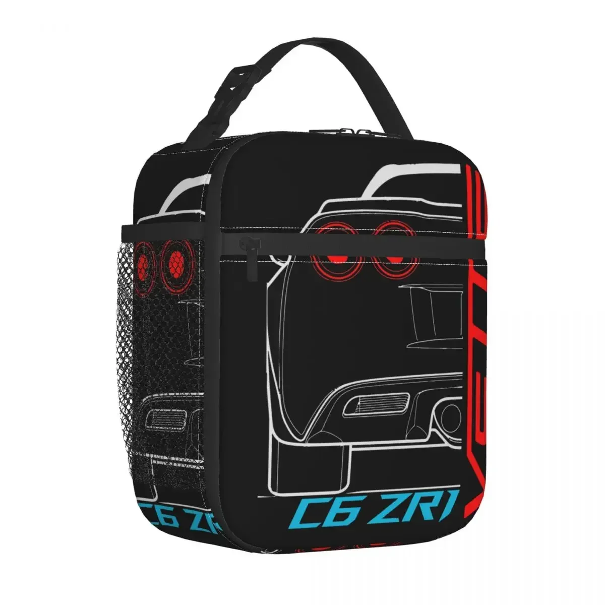 Corvette C6 ZR1 Sportscar Thermal Insulated Lunch Bag Travel Portable Lunch Container Cooler Thermal Lunch Box