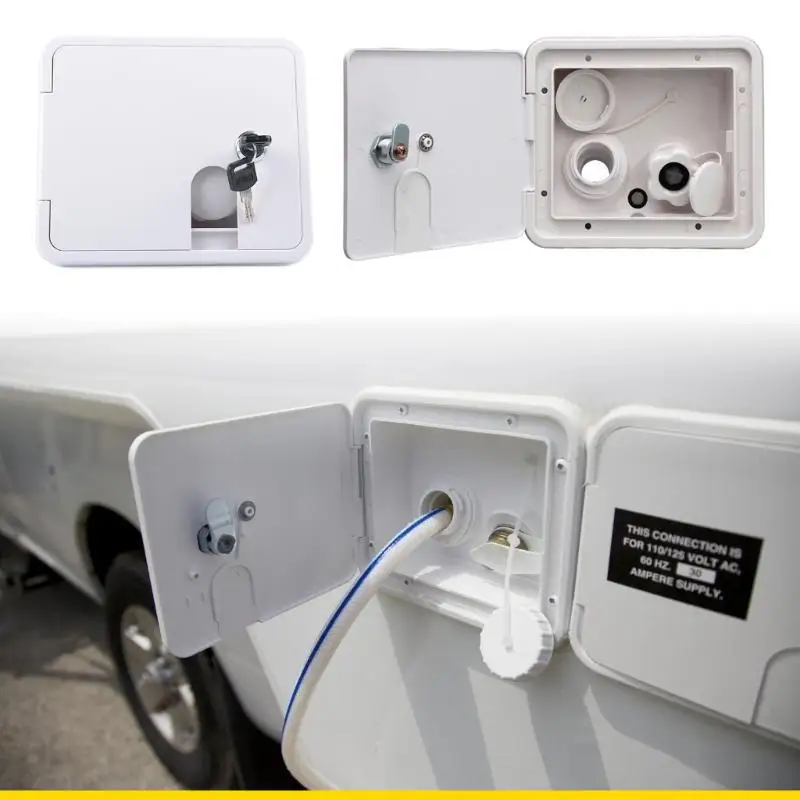 SZCH Leak Proof Stylish Gravitys City Water Inlet for Includes Lock Keys and Quick Vents Features Home Organization