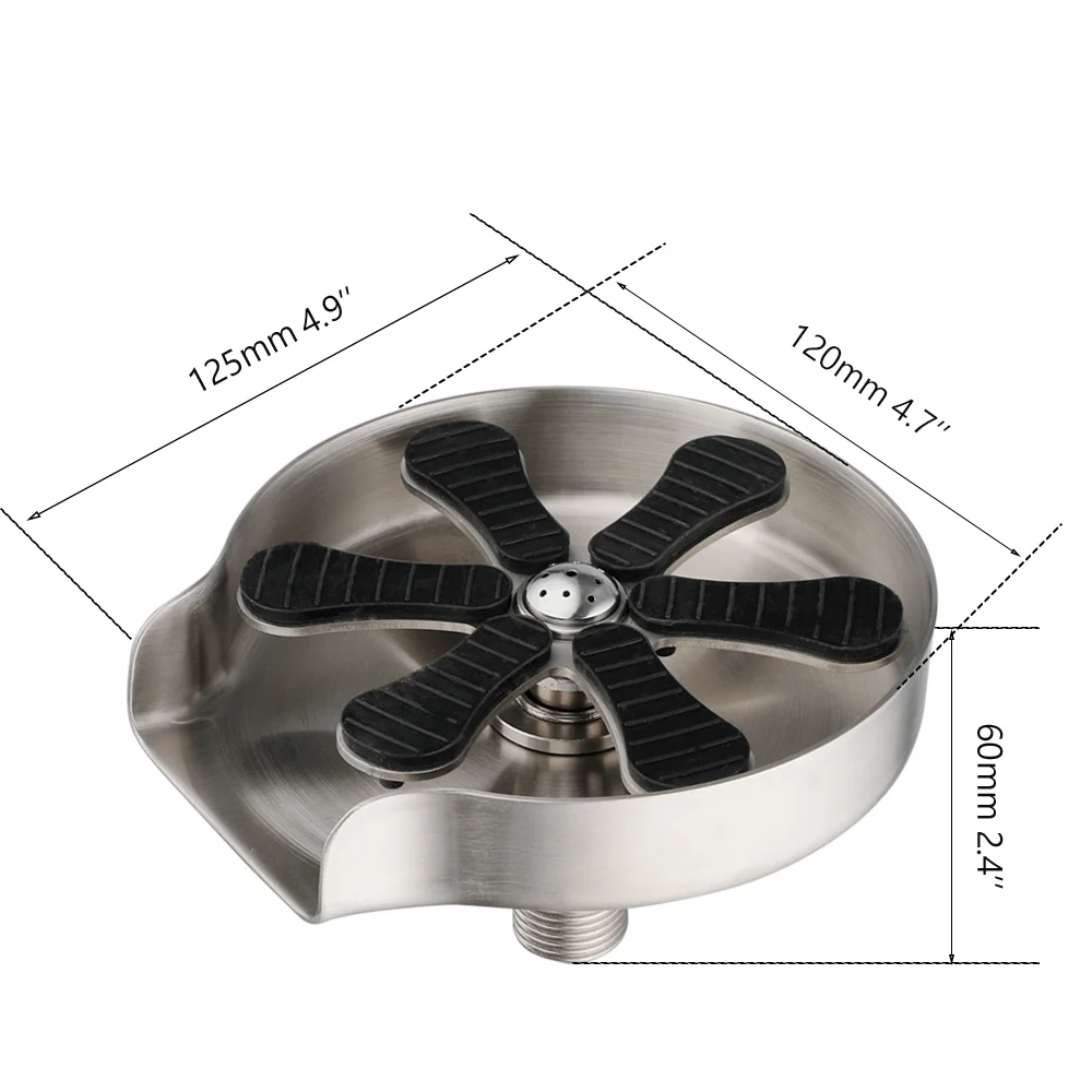 Практичный кухонный инструмент OUBONI, приспособление для мытья стаканов из нержавеющей стали, устанавливаемый на раковину смеситель для фонтана