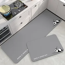 VIKAMA Lovely Soft Diatomite Waterproof Anti-dirty Foot Mats Non-slip Anti-oil Absorbent Dirt-resistant Kitchen Toilet Carpet