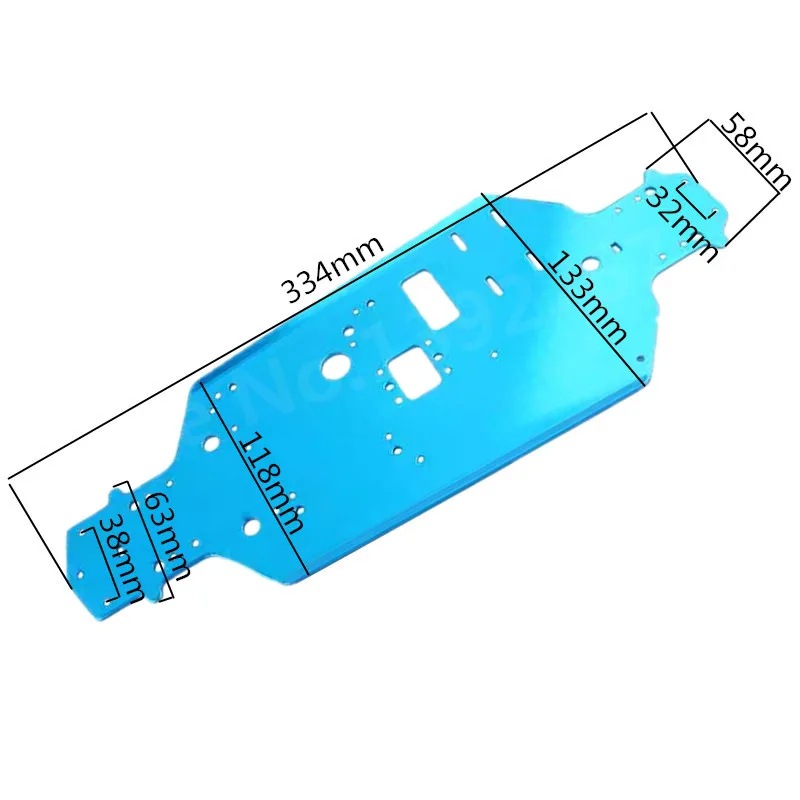 HSP XSTR POWER Spare Parts Alluminium Chassis 02163 For 1/10 Scale RC Nitro Power Advanced On Road Car 94122