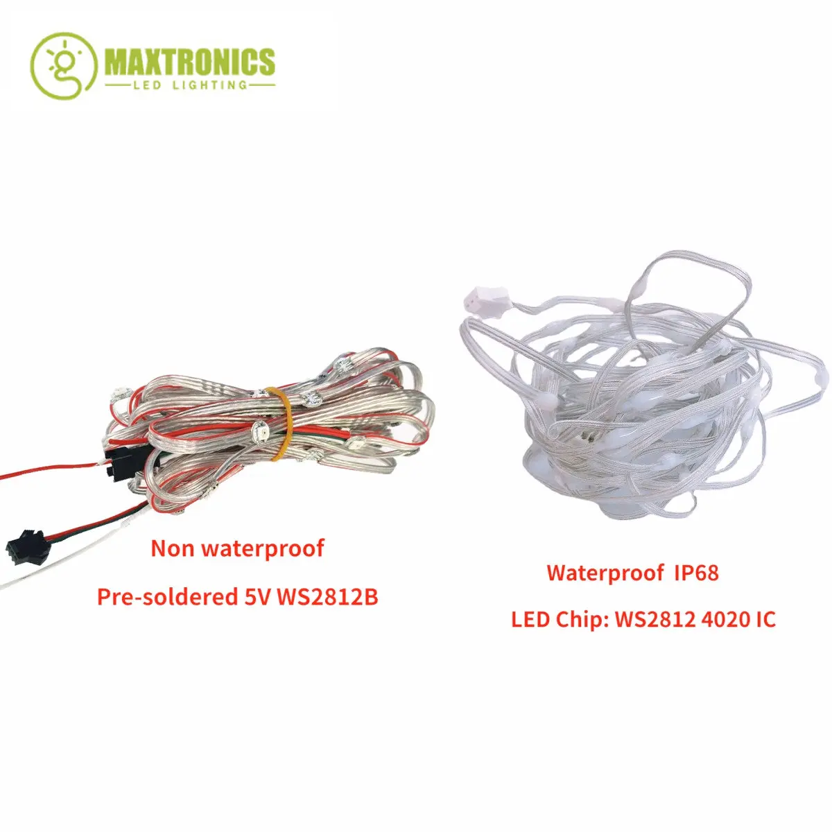 New WS2812B 2812 LED Fairy Light LED Full Color Light 5050 RGB WS2811 IC 50 Pixels Pre-Soldered Built-in String Lighting 5V DC