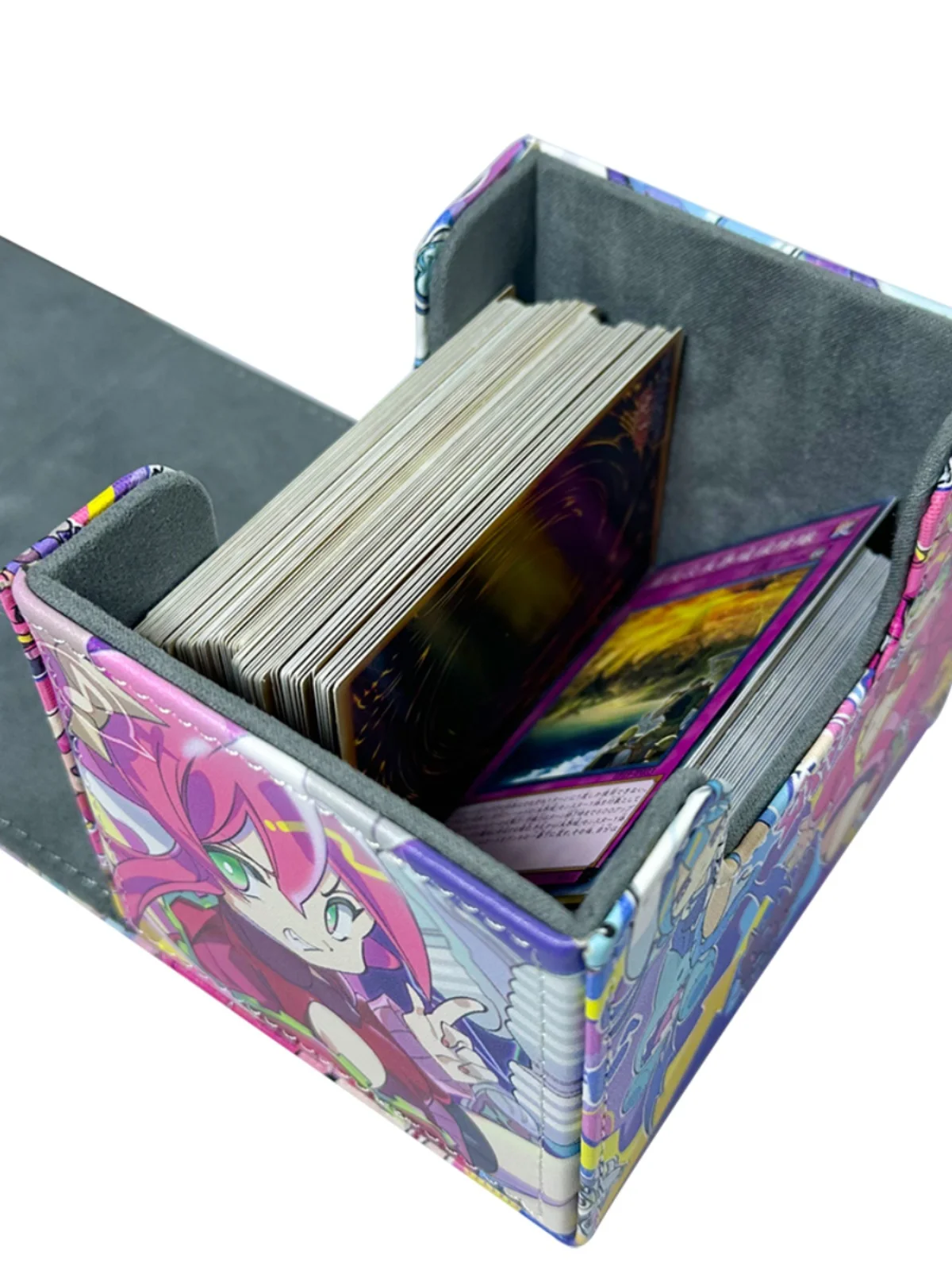 Big Size Yugioh Evil★Twin Deck Box Board Games Yu-Gi-Oh! TCG PTCG OCG Trading Cards Protector Case Pu Leather Storage Box 100+