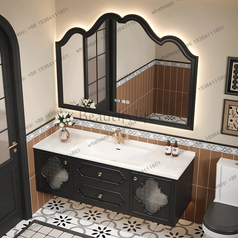 retro bathroom cabinet combination toilet washbasin cabinet bathroom