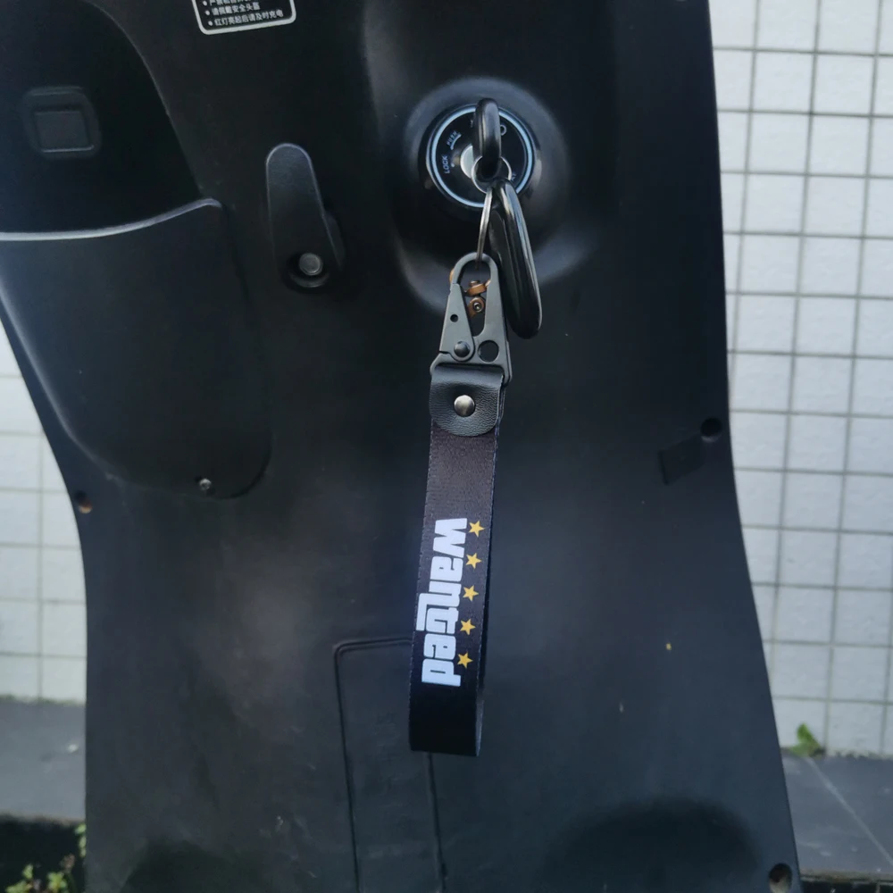JDM Racing Japan Schlüsselanhänger aus besticktem Nylongewebe mit fünf Sternen, Schlüsselanhänger mit Stahlfederclip, Schlüsselband, Schlüsselanhänger-Zubehör – Detail 19