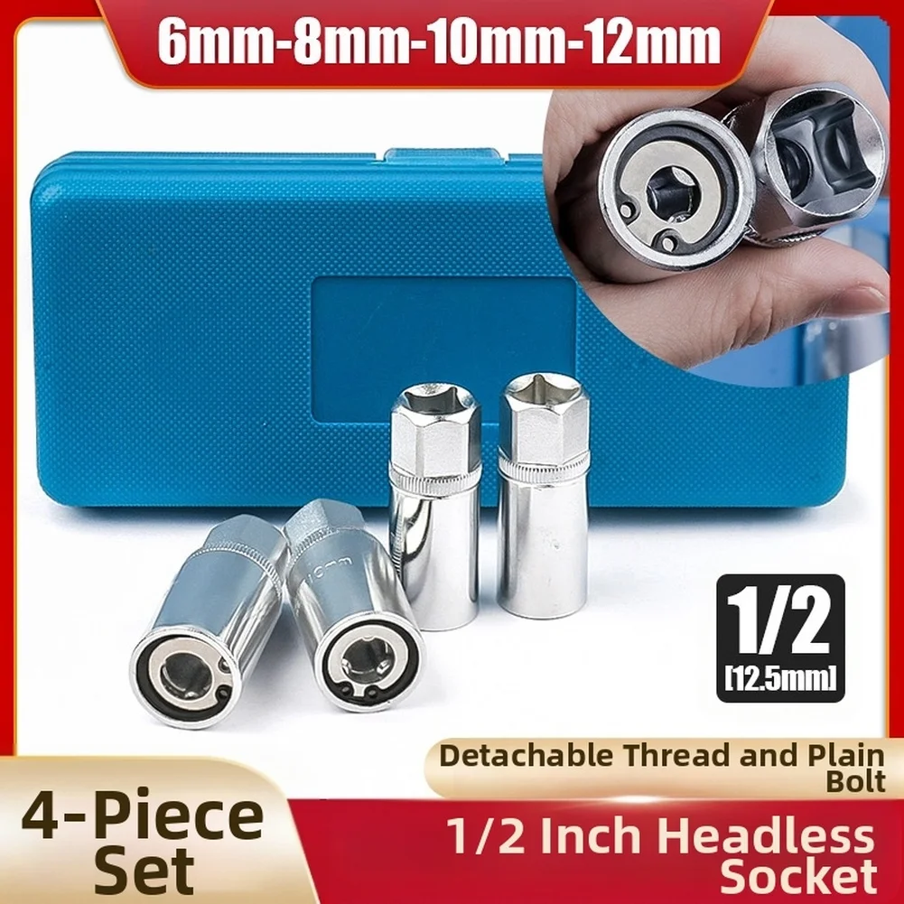 

1set Bolt Remover Headless Screw Extractor Set Double Headed Screw Thread Disassembly And Assembly Device Threaded Type