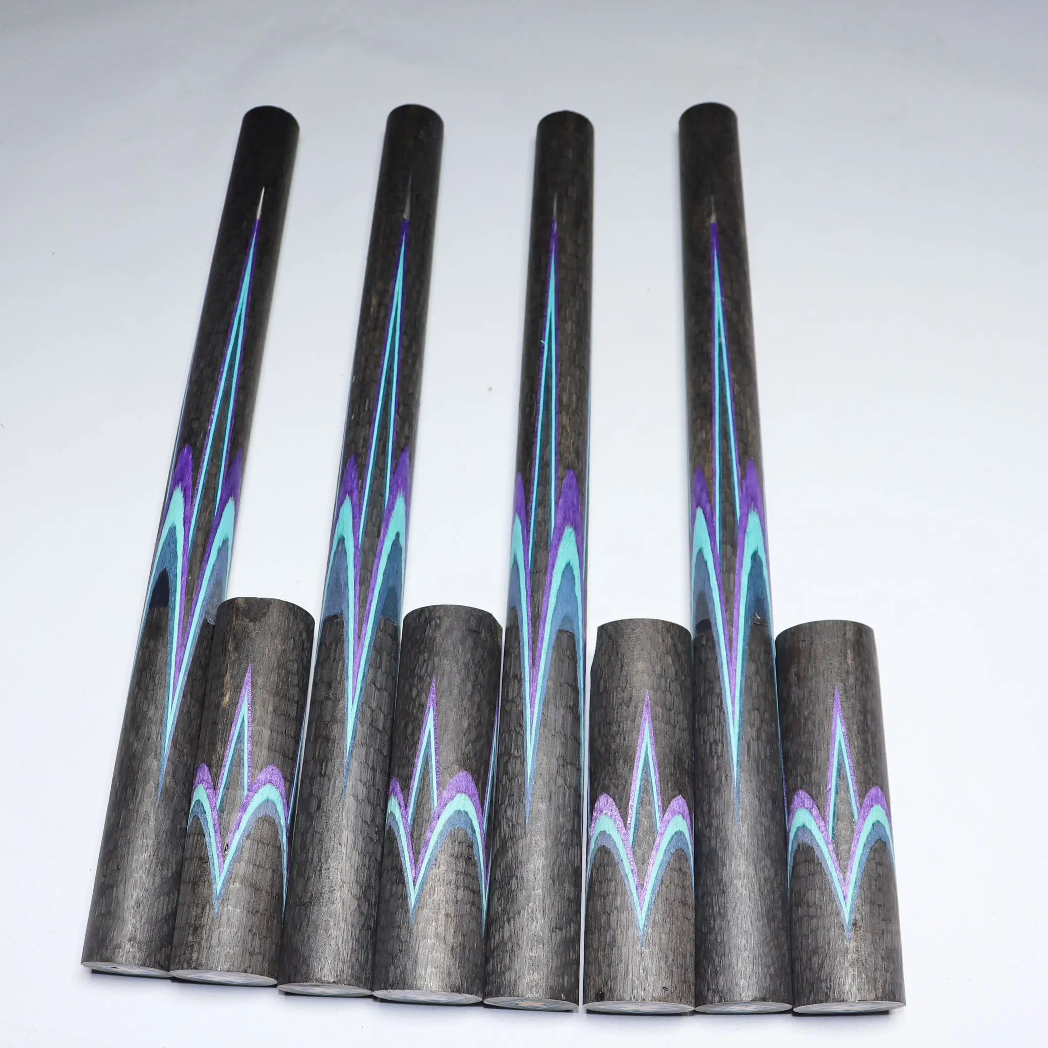 

New Design Pool Billiards Forearm and Butt Set DIY CUE Stick Ebonywood+Colorful Sheet Making Cue Parts Nov-01