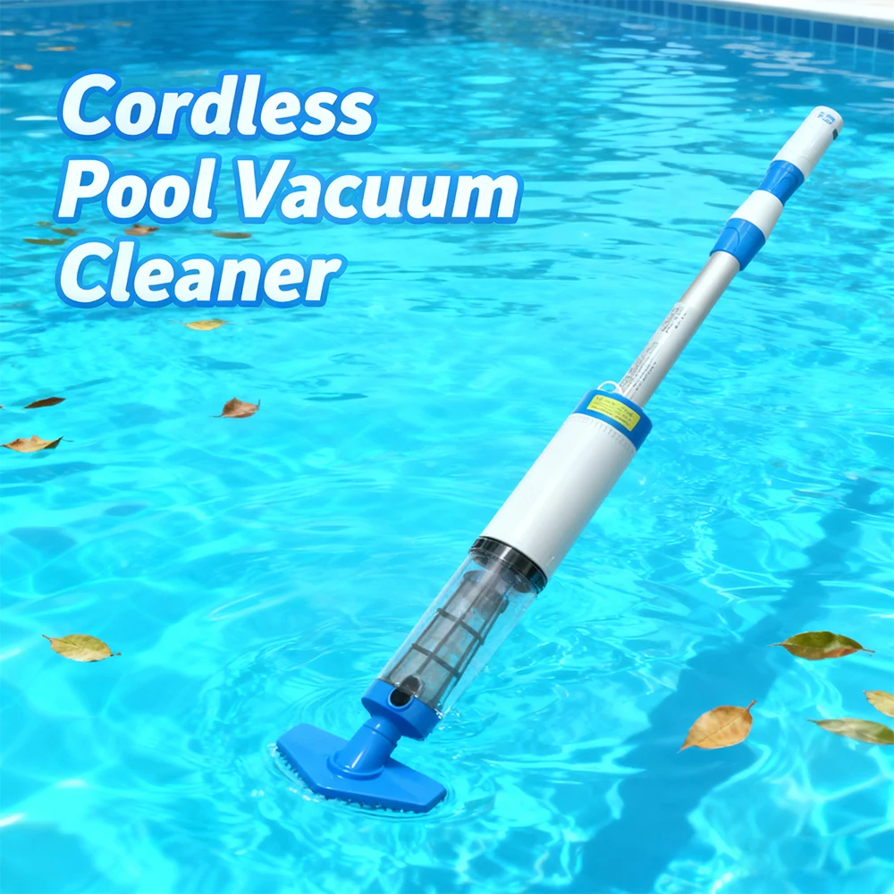 Aspirador de piscina eléctrico, aspirador de piscina de mano recargable, aspirador de succión de fondo de piscina inalámbrico para hojas de arena y suciedad