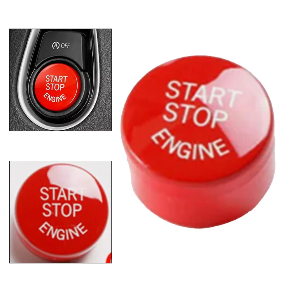 Premium Red Black Push Start Button Replacement For BMW F10 F20 F30  F Series Ignition Switch Button ABS Plastic Easy Installati