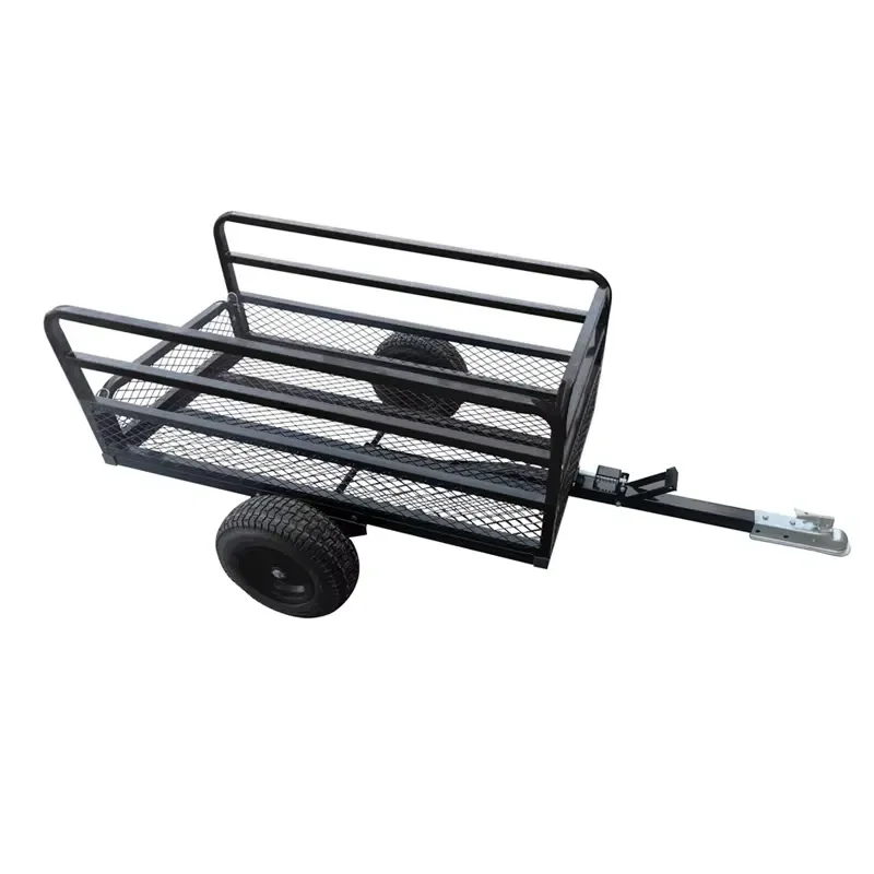 for Longwin Heavy Duty 2 Wheel Dump Cart 16 Inch Air Tire ATV Trailer for Truck Car Motorcycle Farm Garden Utility Transport