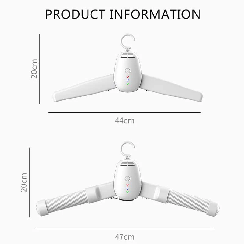 Portable Clothes Dryer Drying Hanger Electric Shoes Clothes Drying Rack Foldable Heater Hanger Machine Travel Laundry Dryer