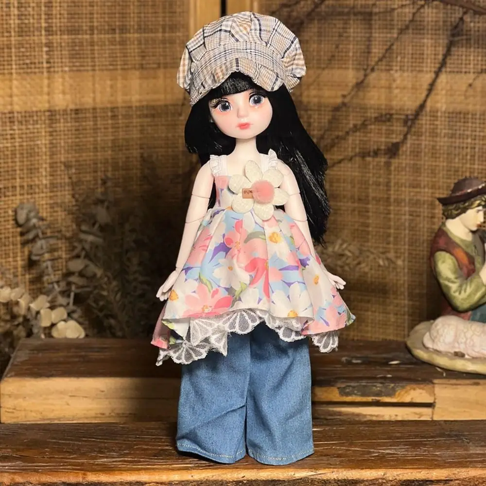 1 conjunto 1/6 sd 30cm boneca bjd com roupas olhos atraentes com peruca compõem princesa vestir-se bonecas bjd anime bola articulada
