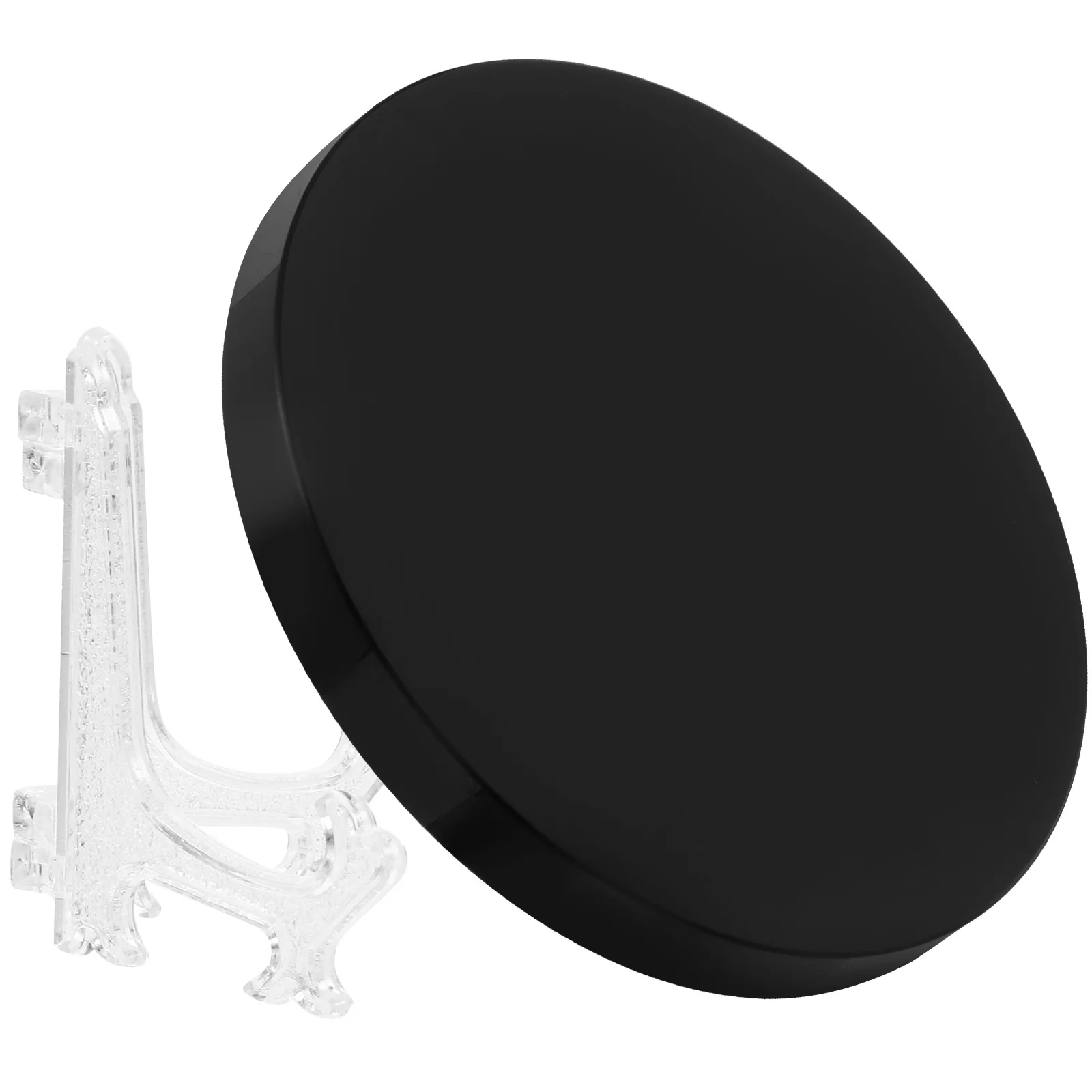 

Black Obsidian Scrying Mirror Plate Elegant Gothic Decor for Living Room Table Centerpieces Fengshui Yoga Gifts