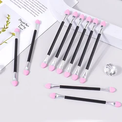 10PCS multi-color double head latex sponge eyeshadow stick Multi-functional portable short stick makeup brush Eyeshadow brush