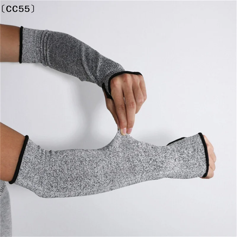 〔CC55〕Level 5 HPPE Cut Resistant Anti-Puncture Work Protection Arm Sleeve Cover Anti-cut Level 5 Safety Work Gloves Cut Gloves