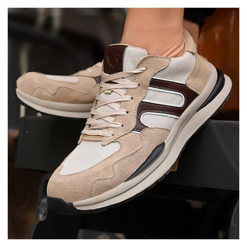 large size men's casual breathable steel toe covers work safety shoes summer tooling security boots outdoor worker safe sneakers