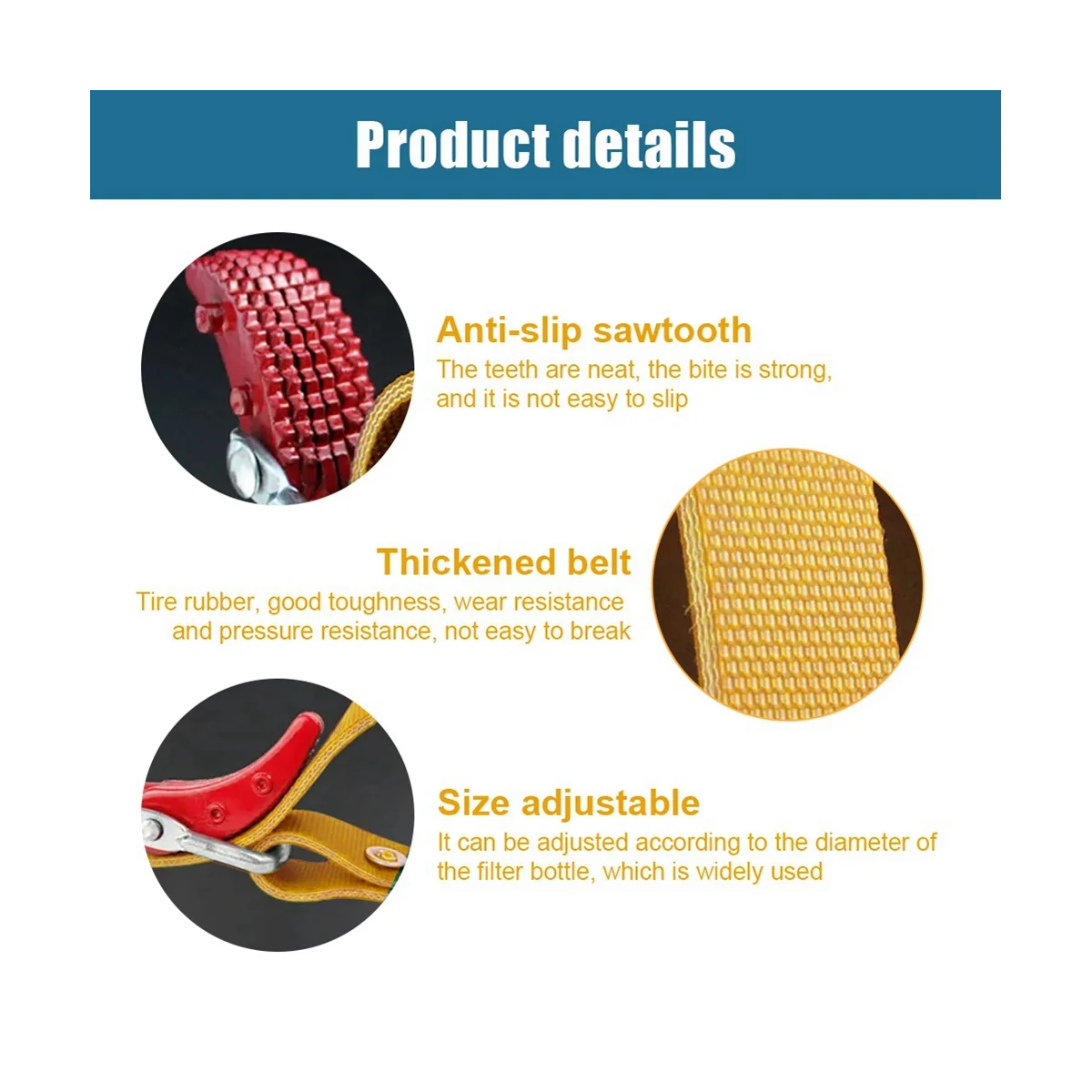 เครื่องกรองน้ำอเนกประสงค์ขนาด12นิ้วประแจปรับได้ส่วนประกอบตัวกรองกันลื่นถอดออกได้อเนกประสงค์