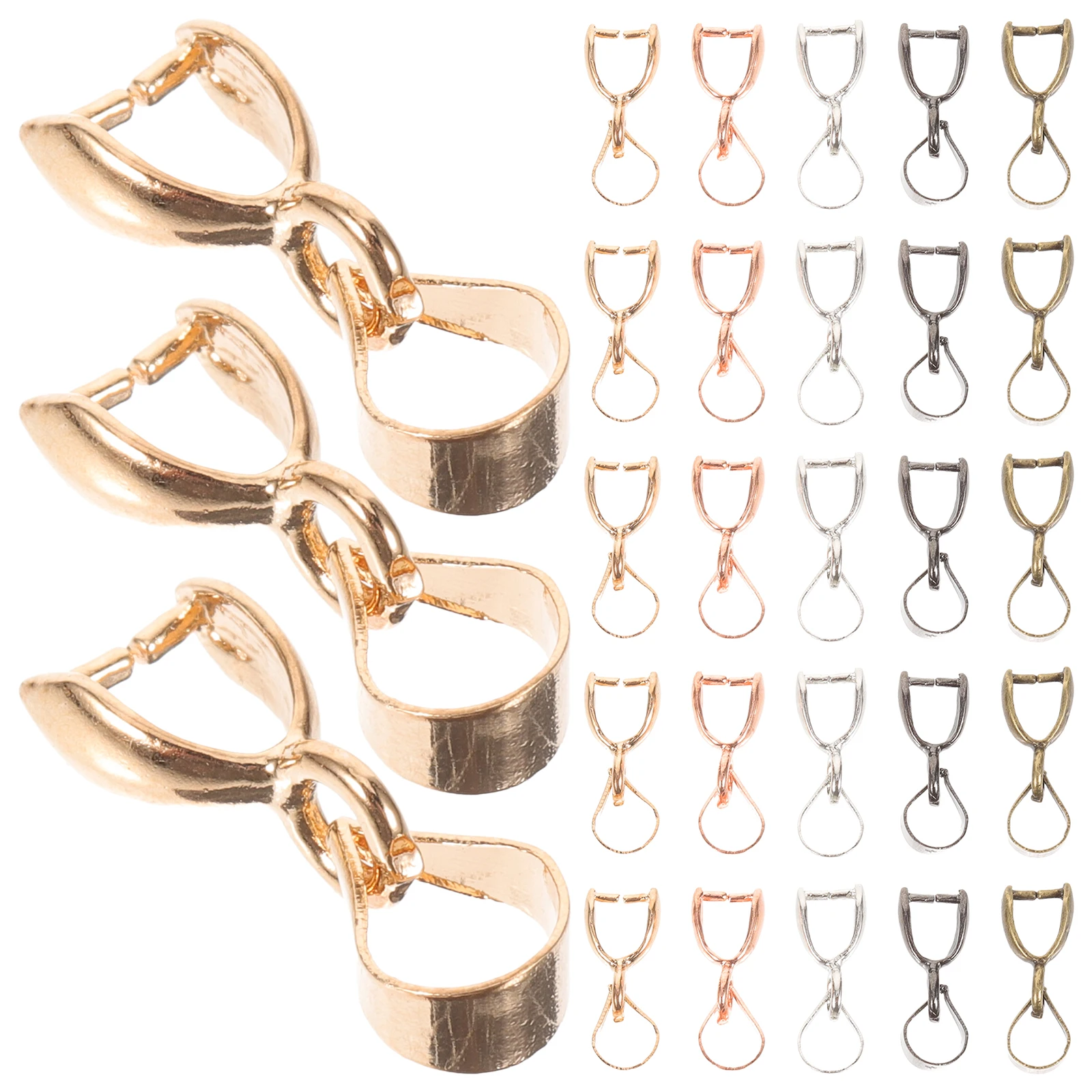 

50pcs Melon Seed Buckle Pendant Charm Necklace Connector Bail Copper Pendants Metal Connectors Bracelet Clasp Jewelry Charms