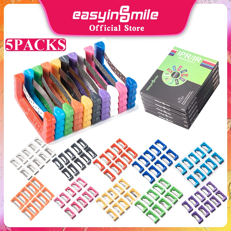 

5Packs EASYINSMILE Dental IPR Strip Kit Orthodontic Interproximal Reduction Strips Enamel Polishing Saw Reusable & Autoclavabl