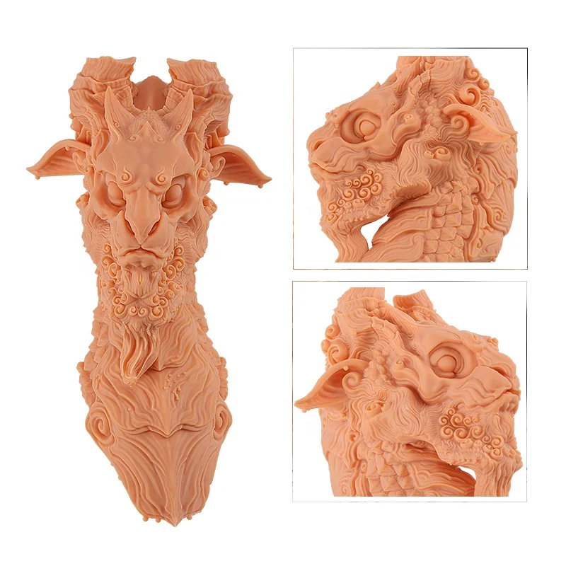 1kg Salmon Red Wax Formula Photopolymer Resin, Low Shrink Standard Material for High Detail Figure Model 3D Printing & Casting