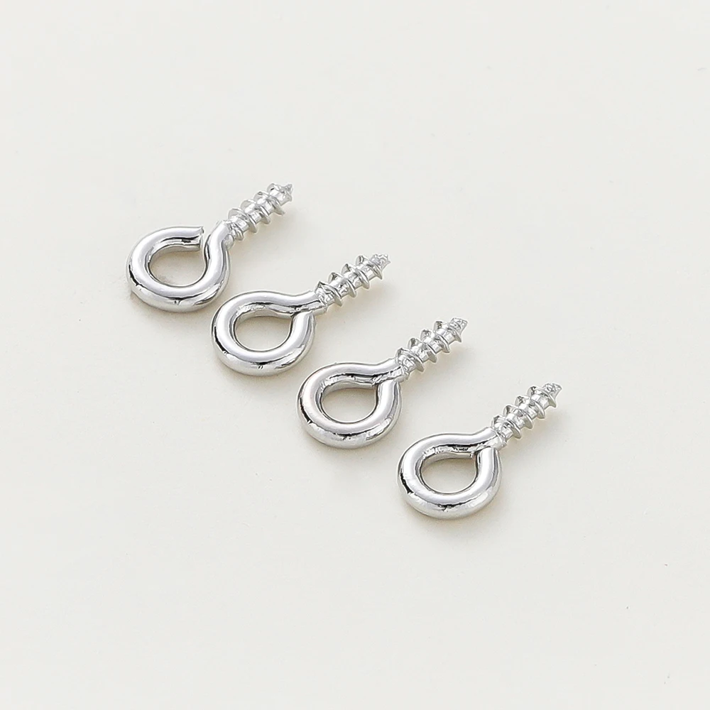 50Pcs 14K/18K Gold Color Plated Brass Mini Eye Pins Eyepins Hooks Eyelets Screw for DIY Jewelry Making Supplies