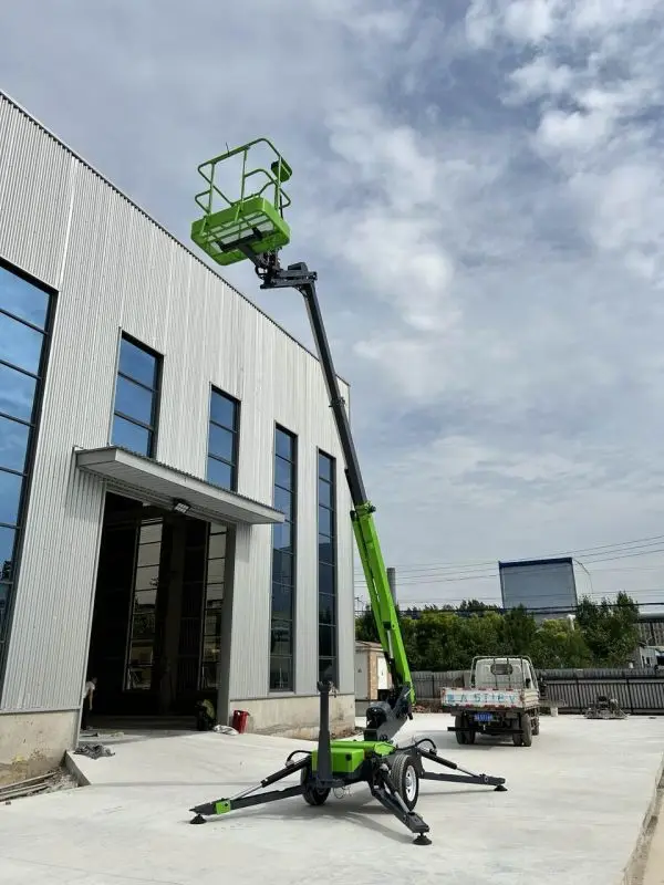 14M & 16M Trailer Mounted Boom Lift Hydraulic Man Articulating Aerial Platform Spider Telescopic Spider Aerial Platform