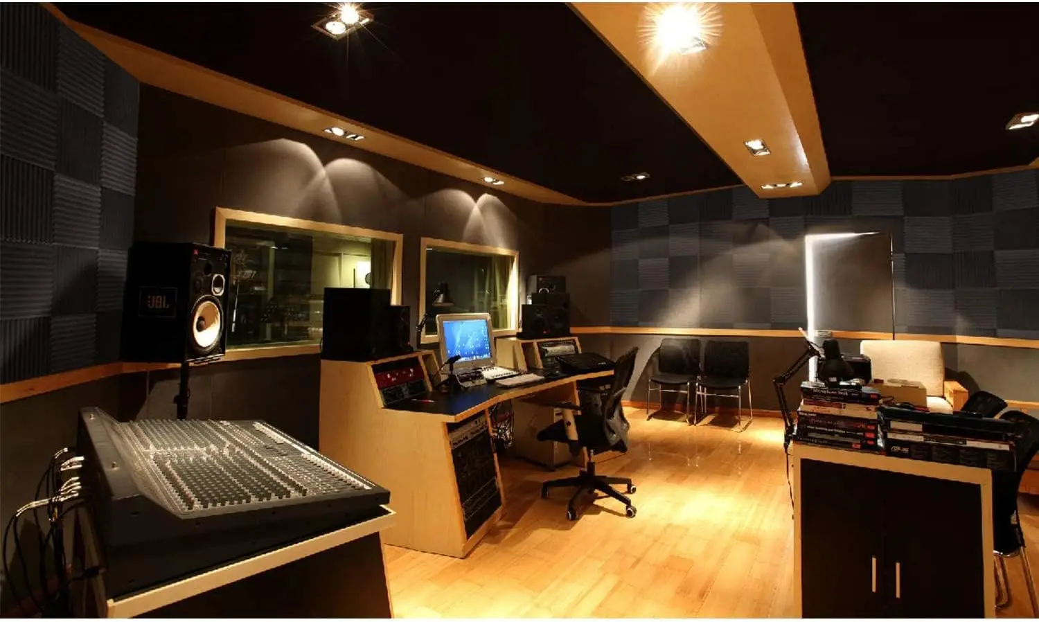 80팩 음향 폼 패널, 1x12x12인치 벽용 방음 타일. 접착제 포함.