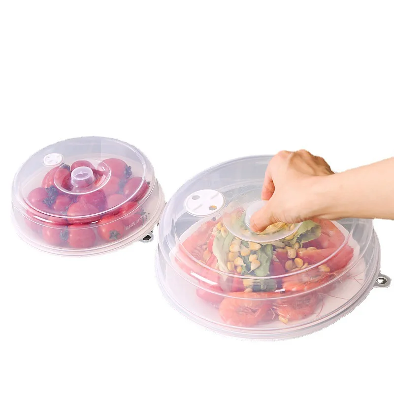 1pc Sizes Food Splatter Guard Microwave Food Anti-Sputtering Cover Oven Oil Cap With Steam Vents Magnetic Splatter Lid Cookware