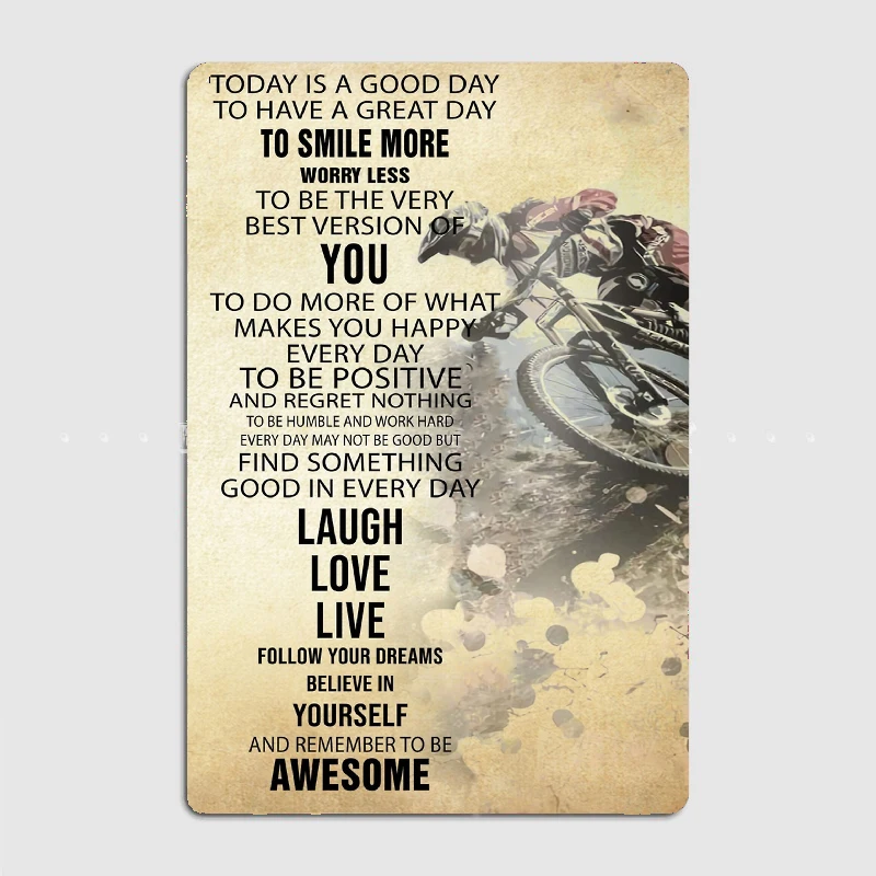 

Mountain Biking Knowledge Poster Metal Sign Club Tin Custom Bar Bedroom Indoor Decor Posters Home Wall Decor Room Decoration