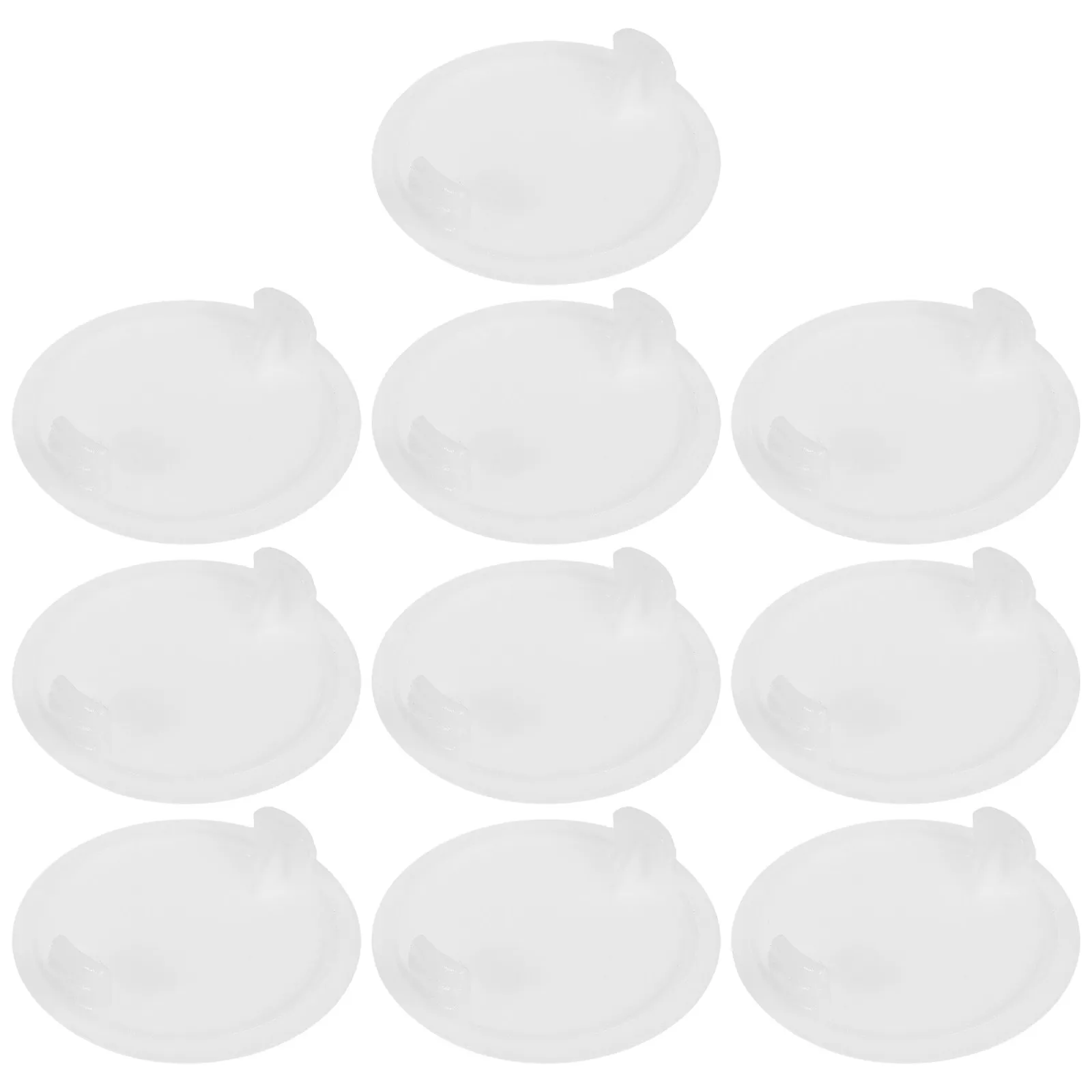 50Pcs White Plastic Hinge Hole Cover Caps Snap-in Decorative Screw Cover Caps for Cabinet Furniture Use Cabinet Hole Covers