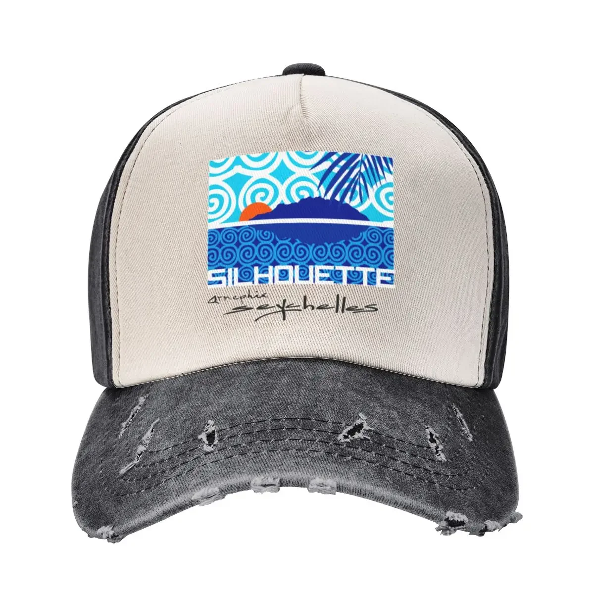 Silhouette Island Seychelles Baseball Cap Streetwear hard hat Women's Beach Men's