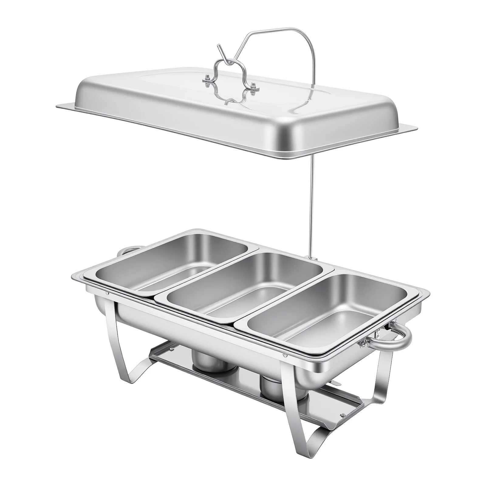 Edelstahl-Chafing-Dish, Chafing-Dish-Buffetwärmer, Buffet-Server und -Wärmer für gewerbliche Catering-Unternehmen, Buffets, Hotels – Detail 4