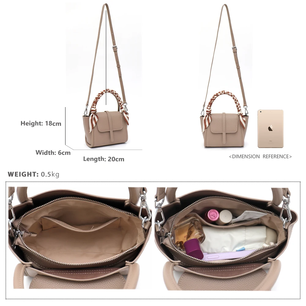 SC Luxury Silk Ribbon Genuine Leather Handbags For Women Fashion Brand Top-handle Bucket Bags Flap Cross body Shoulder Purses