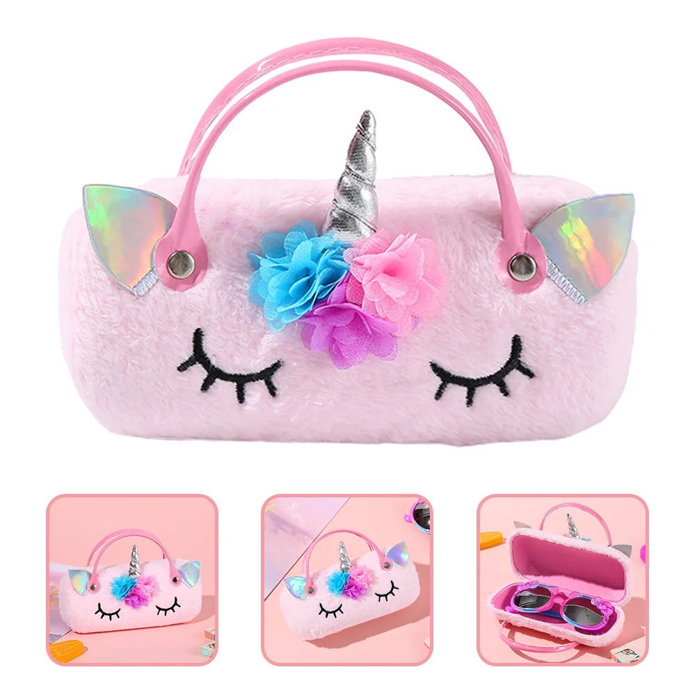 Fold Portable Glasses Bag Child Glasses Case Storage Plush Handheld Eyeglass