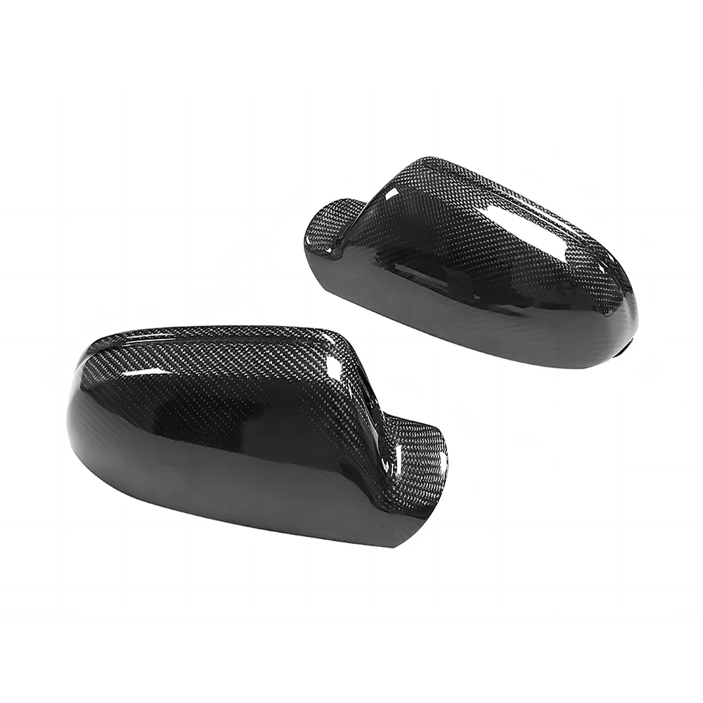 Replacement Rearview Side Mirror Covers Cap For 10-16 Audi A5 S5 11-16 RS5 OEM Style Real Carbon Fiber With Blind Spot Assist