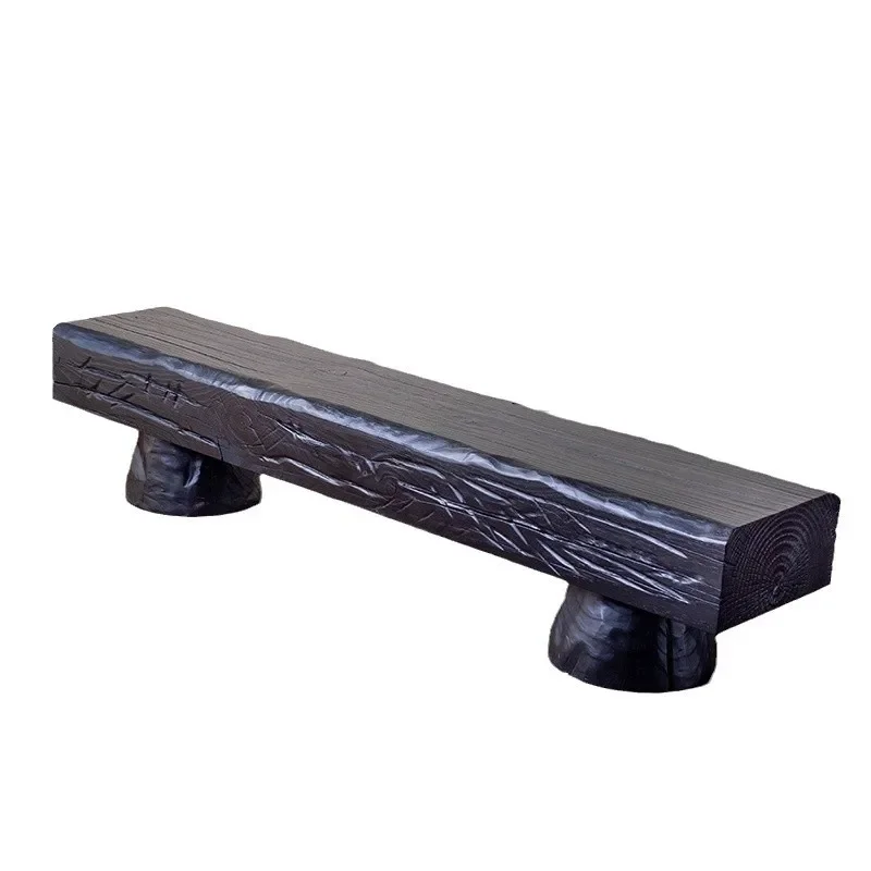 

Скамейка для отдыха из массива дерева в стиле ретро, для зоны ожидания, для обувной промежуточной зоны, с отделкой под угольную кору