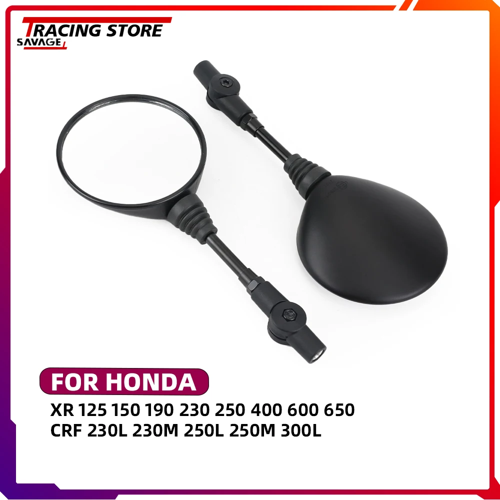 Motorcycle Rearview Mirrors For HONDA XR125L XR150L XR190L XR230 XR250 XR400 XR600 XR650 CRF230L CRF230M CRF250L CRF250M CRF300L