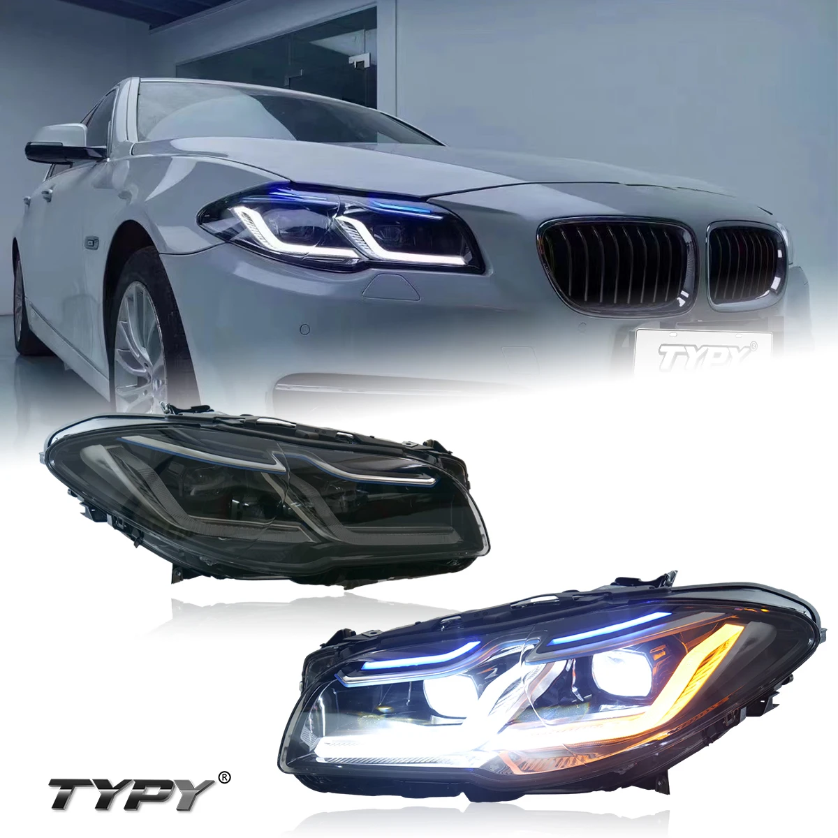 

TYPY Car light for All LED module upgrade modified new highlight headlight assembly for BMW 5 SERIES F10 2011-2017