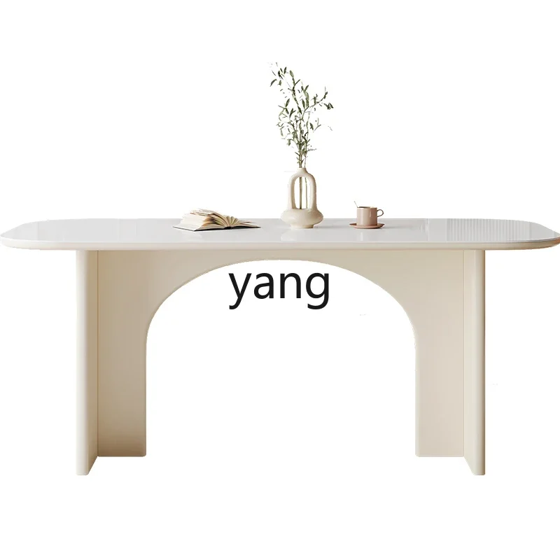 

Lmm household modern simple small apartment cream style dining table and chair combination solid wood multi-layer board